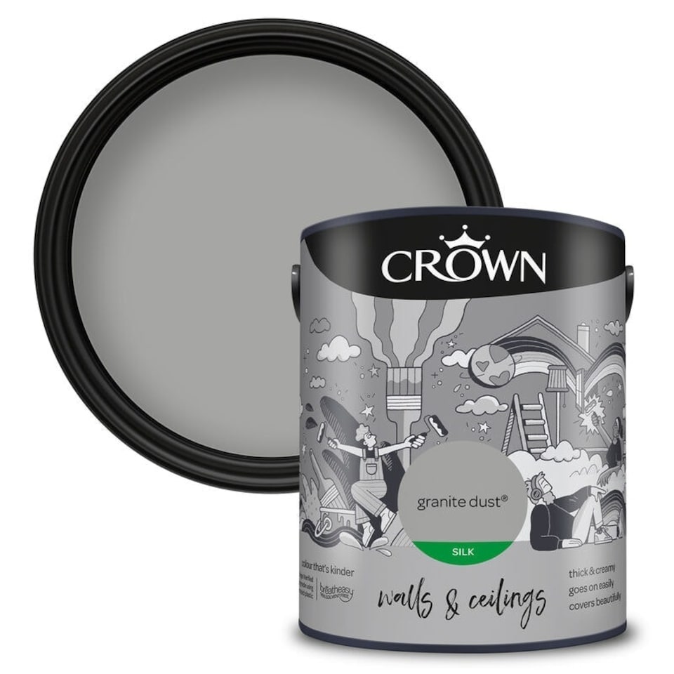 image 1 of Crown Silk Emulsion Granite Dust 5L