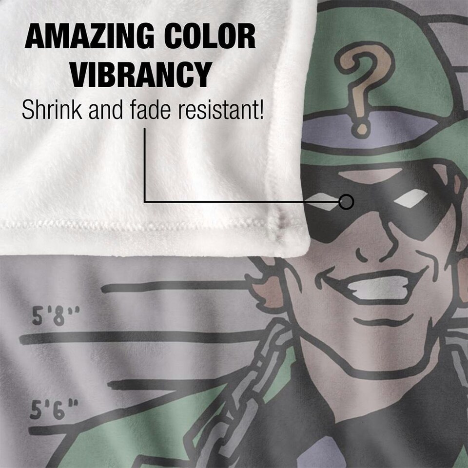 image 1 of Batman Line Up Riddler Blanket - Multicoloured - One Size