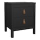 image 2 of Barcelona 3 Piece Bundle, Bedside, Chest and 3 Door Wardrobe in Matt Black