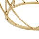 image 4 of Interiors by Premier Stylish Gold Side Table with Clear Glass, Luxurious Gold Finished Bedside Table, Contemporary Round Table Gold