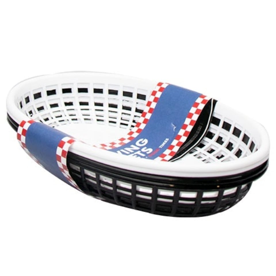Assorted BBQ Reusable Plastic Serving Baskets - Pack of 4
