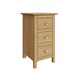 image 6 of Taberno Oak 3 Drawer Bedside Table Nightstand Cabinet Natural Oak