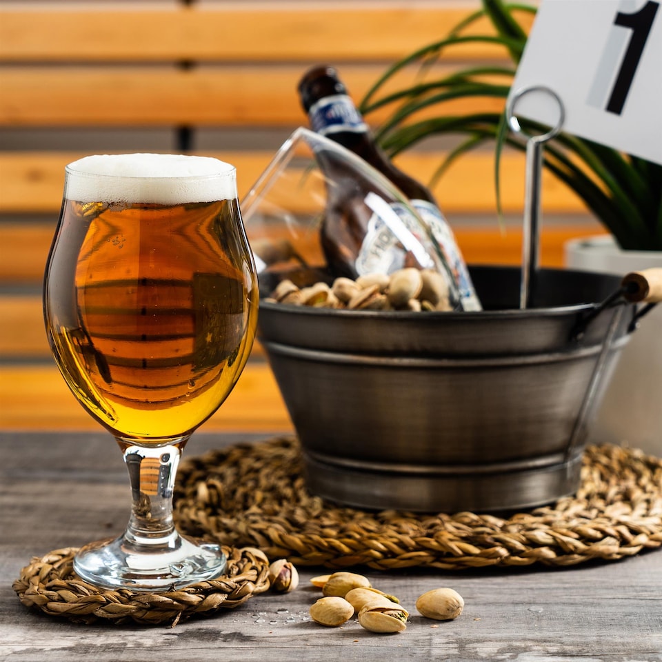 image 1 of LAV Angelina Tulip Beer Glasses - 570ml - Clear - Pack of 6 | Clear | Clear