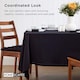 image 8 of Homescapes Black Cotton Tablecloth - 137 x 178 cm | Black | 137cm x 178cm (54" x 70")
