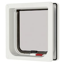 Cat Mate Lockable Cat Flap with Door Liner to 50mm White (2 inches) (234W)