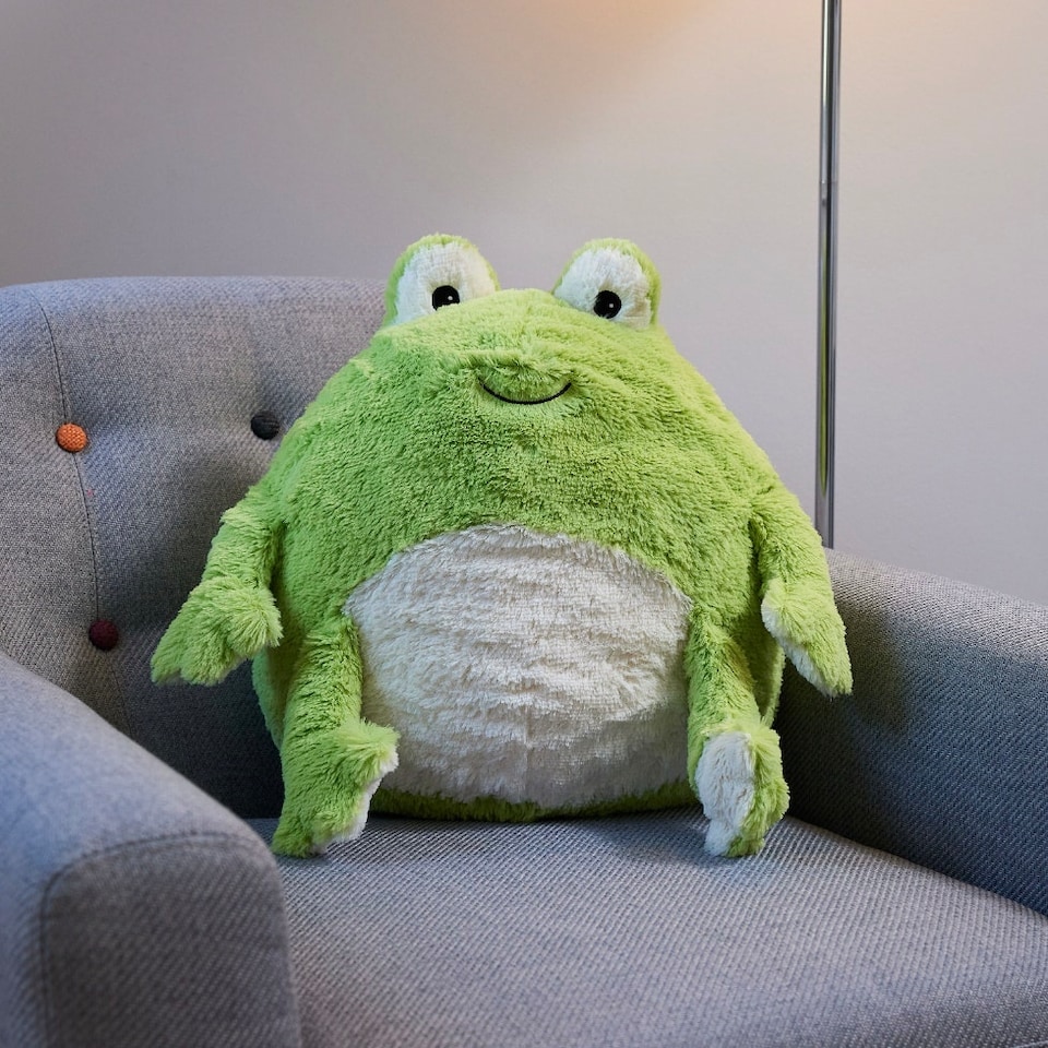 image 1 of Warmies Supersized Cushies Frog