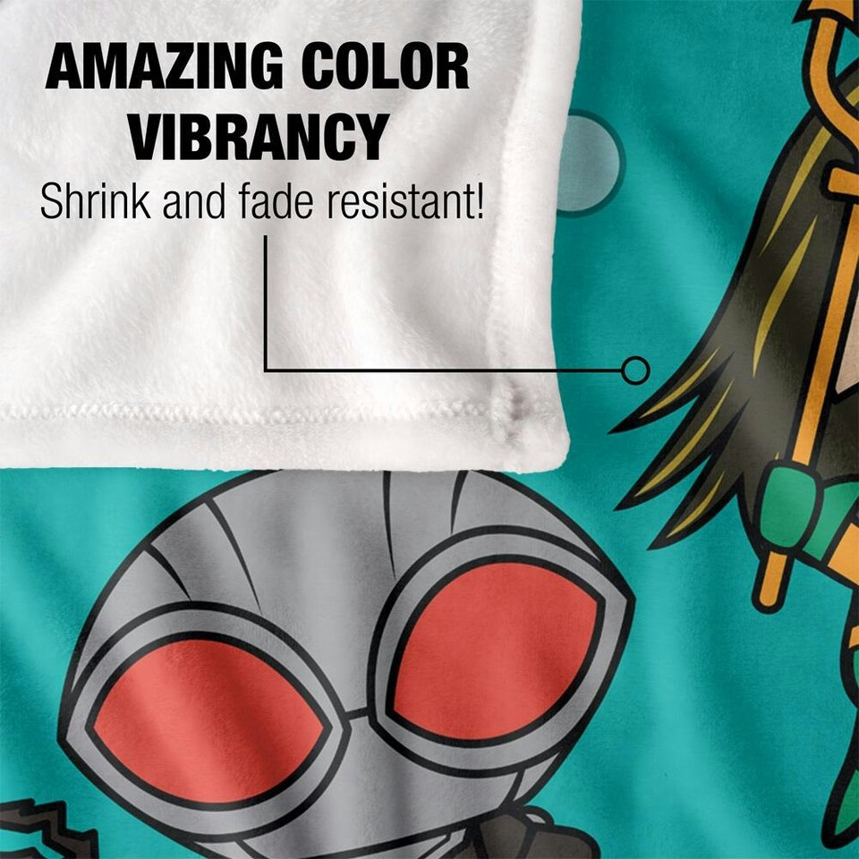 image 1 of Aquaman Chibi Blanket - Multicoloured - One Size