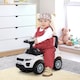 image 7 of HOMCOM 3-in-1 Ride On Car Foot To Floor Slider Toddler w/ Horn Steering White