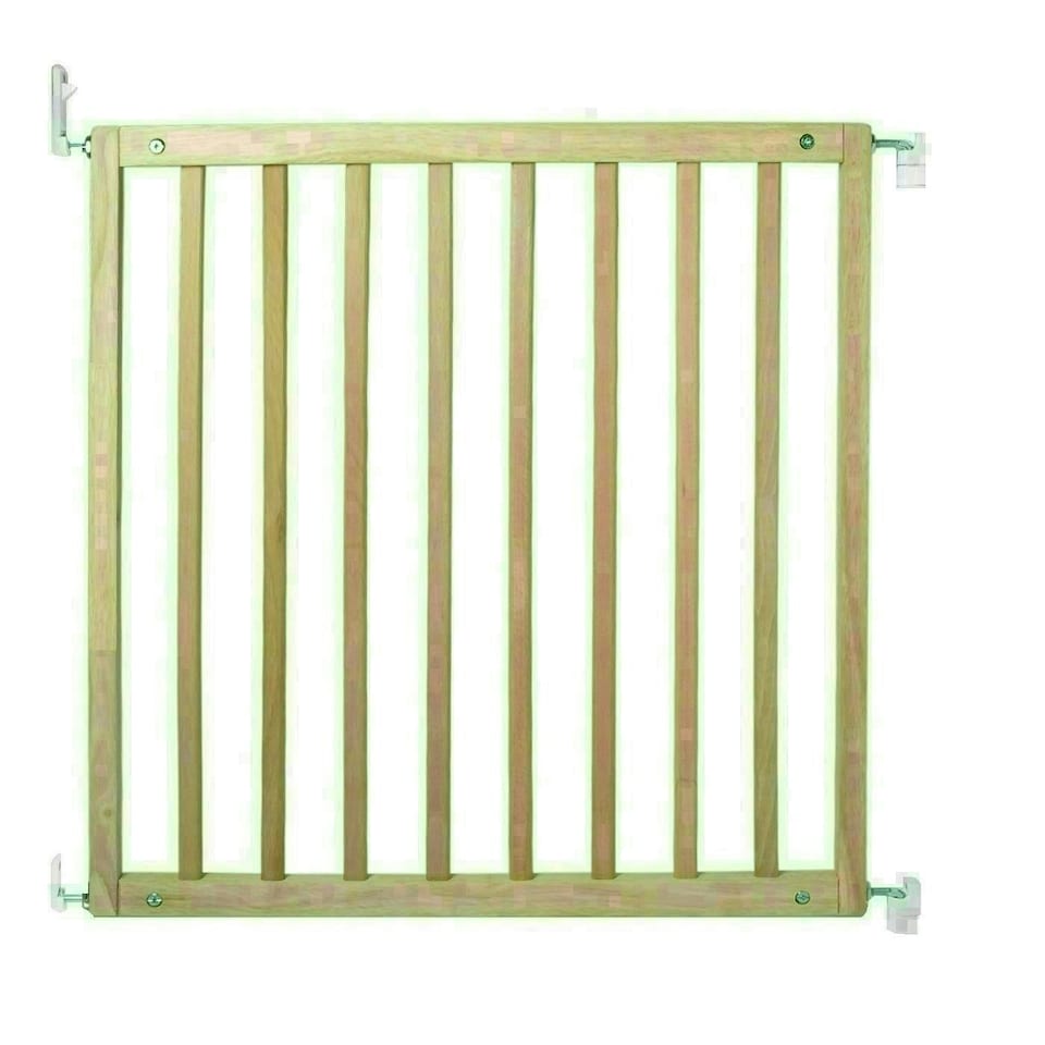 image 1 of Bettacare Simply Secure Wooden Screw Fit Gate, 72cm - 79cm, Natural, Wooden Dog Gate Gate, Screw Fit Pet Stair Gate, Puppy Gate