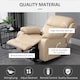 image 5 of HOMCOM PU Leather Massage Recliner Chair with 8 Points and Heat, Manual Reclining Chair with Swivel Base, Footrest and Remote, Rocking Armchair, Beige