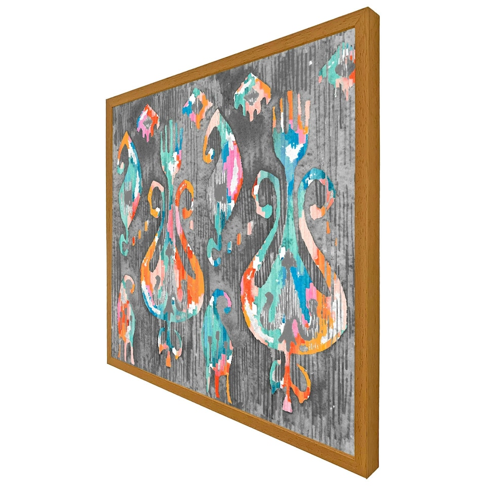 image 1 of Trendy tribal pattern in watercolour style (Picture Frame) Black | XL