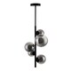 image 3 of Set of 2 Cole - Black with Smoke Glass 5 Light Ceiling Pendants