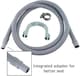 image 8 of SPARES2GO Universal Washing Machine / Dishwasher Waste Kit Drain Hose Extension Pipe (2.5M)