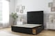 image 3 of Sloomy Texas Black Plush Divan Bed With Mattress 2 Drawers Same Side With 26" Strutted Headboard 3' Single | Black | Black | Single | 1