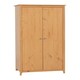 image 1 of Oslo 2 Door Wardrobe - L54 x W82 x H177 cm - Antique Pine Brown