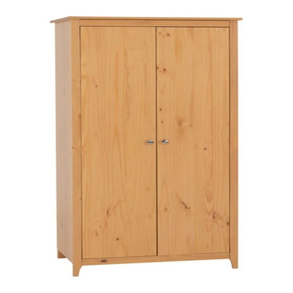 image 1 of Oslo 2 Door Wardrobe - L54 x W82 x H177 cm - Antique Pine Brown