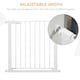 image 5 of Pawhut Pet Safety Gate Door Barrier Dog Metal Indoor Fence White 75-82cm