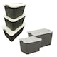 image 3 of 3 x 16L Grey Organic Multi Capacity Stackable Large Reinforced Storage Containers With Clip Lock Lids Grey