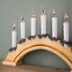 image 5 of Premier Wooden Christmas Candle Bridge Arch with 7 Flickering Candle Bulbs Mains Operated