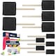 image 1 of 10pk Assorted Foam Brushes – 2.5, 5 & 7.5cm Sponge Paint Brushes for Acrylics, Varnish, Wood Stain, DIY Crafts & Smooth Application