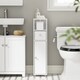 image 6 of SoBuy White Toilet Paper Storage Cabinet with Drawer and Adjustable Shelf, 7.8x7.8x33.4 in, 5.9 kg - BZR219-W