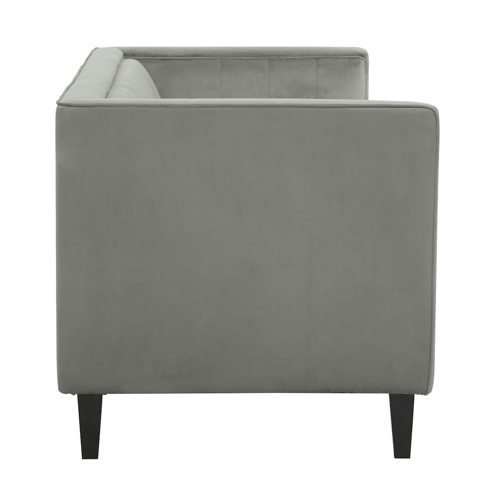 image 1 of Helia Grey Velvet Sofa Grey