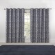 image 2 of Harrow Lined Eyelet Jacquard Curtains 228cm x 183cm Navy | Blue | Blue