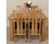 image 3 of Hampton 120-160cm Oak Extending Dining Table and 4 Princeton Chairs | Brown | Brown