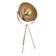 image 2 of Pair of Retro Satin Brass Tripod Table Lamps | Gold | Gold | Large | 2
