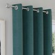 image 3 of Enhanced Living Austin 100% Blackout, Thermal Teal Curtains with Eyelet Header (PAIR) - 66x72 inch (168x183cm)