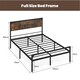 image 2 of COSTWAY Double Bed Frame Platform Bed with Headboard