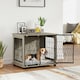 image 1 of PawHut Dog Crate Furniture End Table w/ Cushion for Medium Dogs