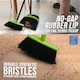 image 3 of Long Handled Dustpan and Brush Set Upright Sweeping Broom with Built-In Bristle Cleaner
