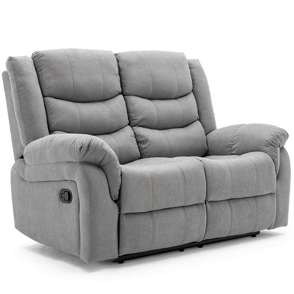 image 1 of Seattle Manual Fabric Recliner 2 Seater Sofa (Grey)