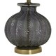 image 2 of Luxton Fluted Lamp with Velvet Shade - Glass - L38 x W38 x H64 cm - Black Black