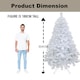 image 5 of 10FT Alaskan Pine White Christmas Bushy Looking Artificial Tree with Metal Stand | White | White
