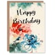 image 1 of Abstract Flowers Bluebird Woman Her Birthday Card