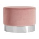 image 1 of Interiors by Premier Vogue Pink Velvet Round Stool