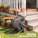 image 7 of Outsunny Hose Reel Cart with Wheels, 45+2m Garden Hose Reel, Orange | Orange | Orange and grey