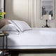 image 4 of Hampstead 100% Cotton Duvet Cover Set – 200 Thread Count with Inserted Ribbon & Oxford Pillowcases Blue | White | Double