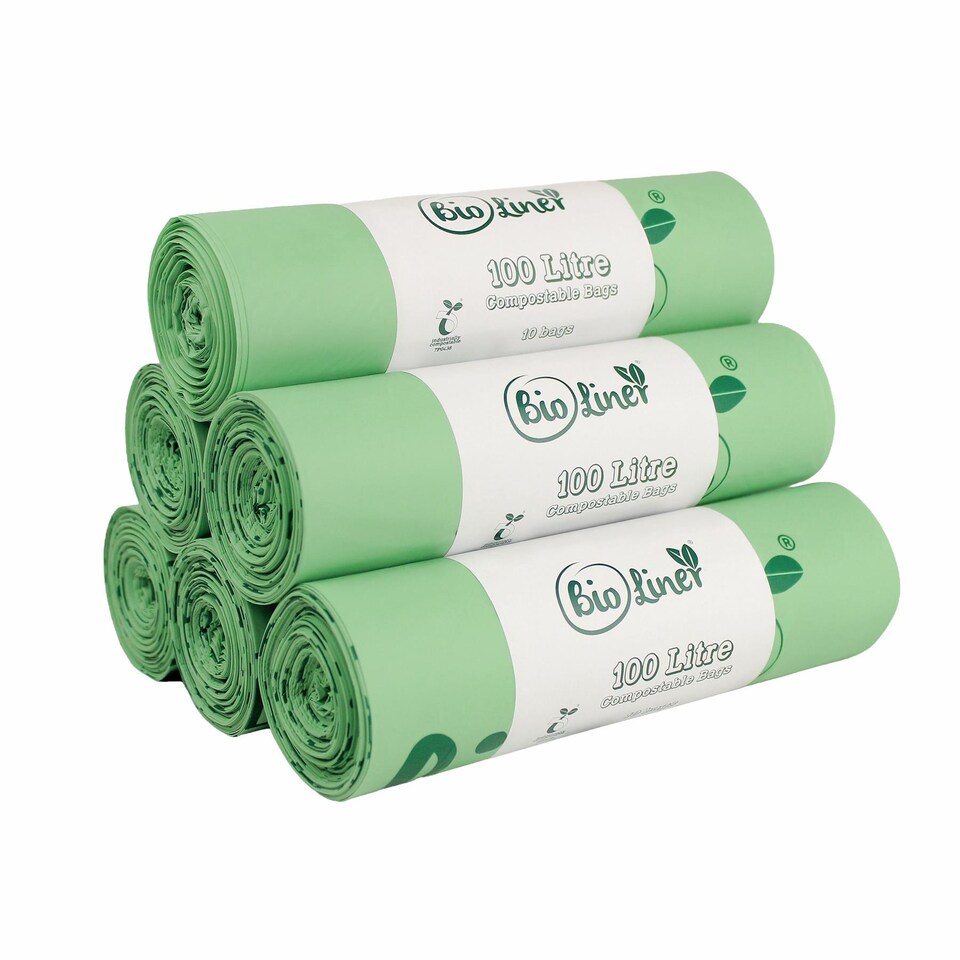 image 1 of BioLiner 100 Litre Heavy Duty Compostable Waste Sacks - 6 Rolls
