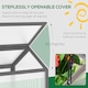 image 4 of Outsunny Wooden Cold Frame Greenhouse Garden Polycarbonate Grow House, Grey