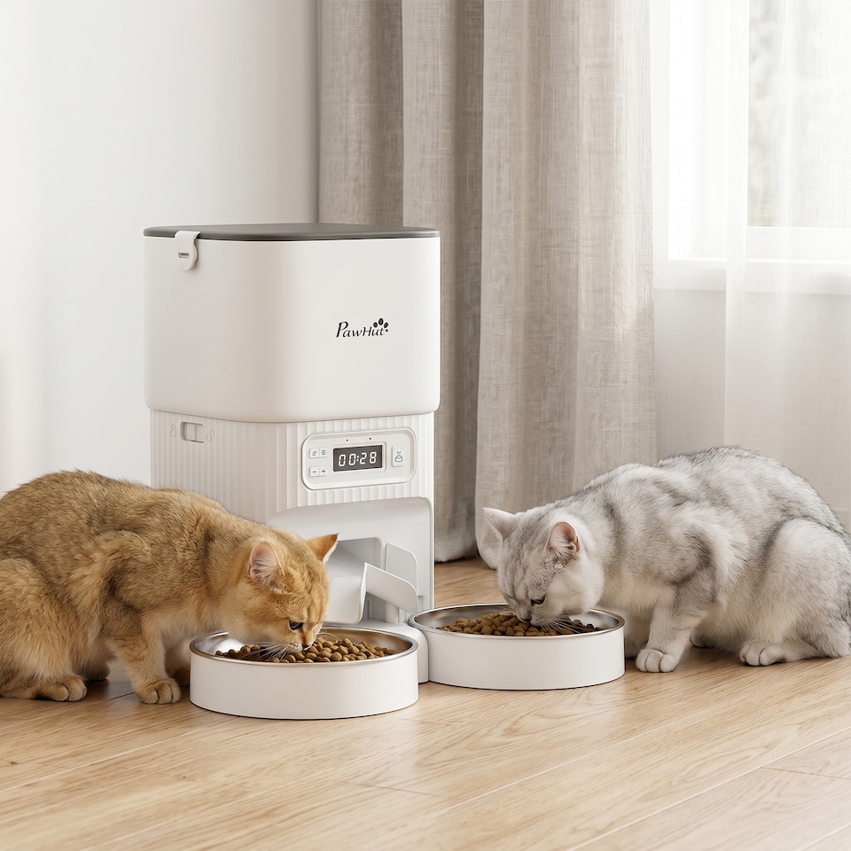 image 1 of PawHut Automatic Cat Feeder Timed Portion Control 4L