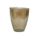image 1 of Ribbed Tall Vase - Glass - L18 x W18 x H24.5 cm - Mocha Brown