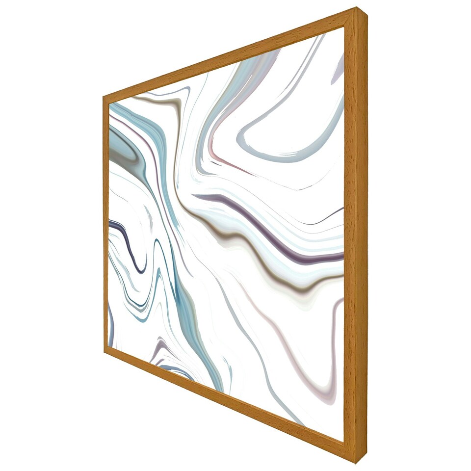 image 1 of Blue rippled marble (Picture Frame) Black | XL