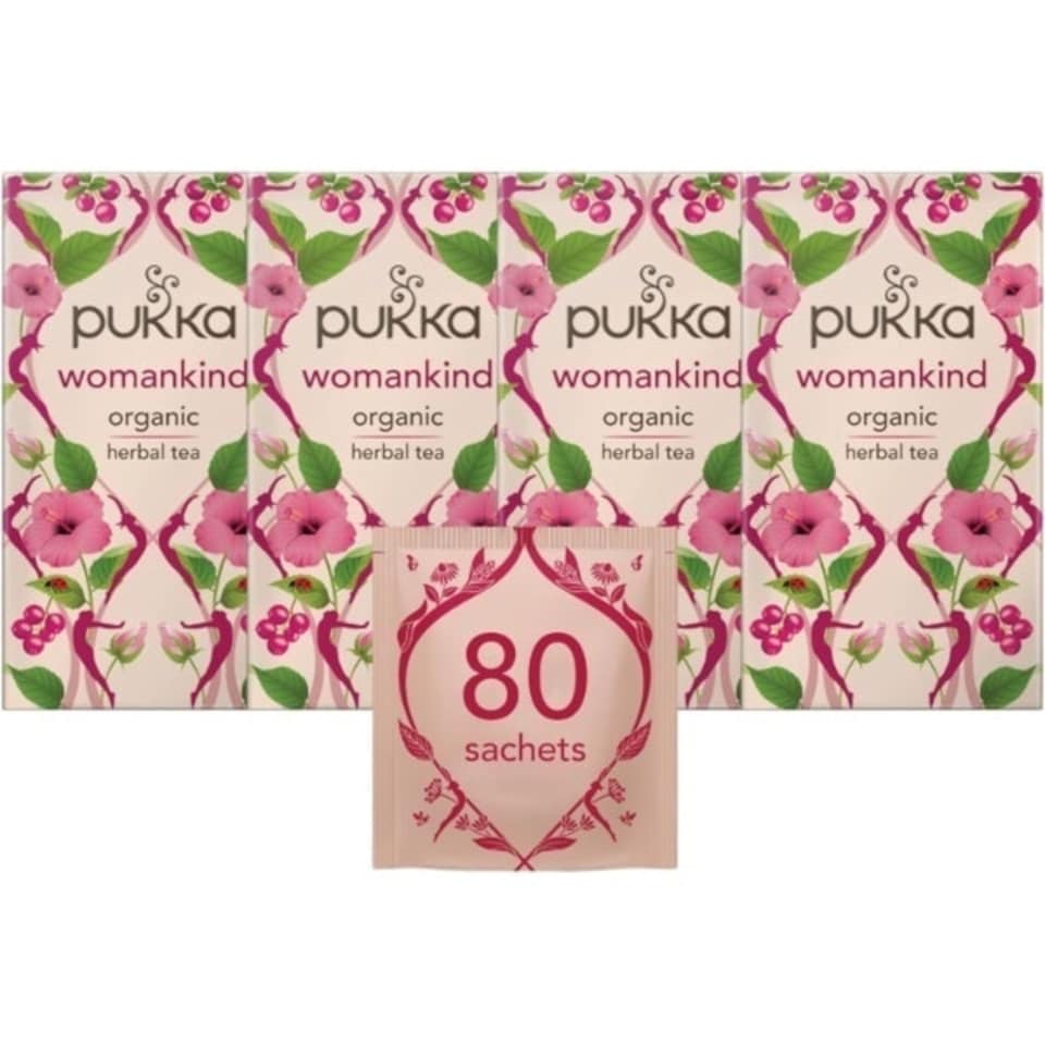 image 1 of Pukka Herbs Organic Herbal Tea, Womankind, 4 Packs, 80 Teabags 4