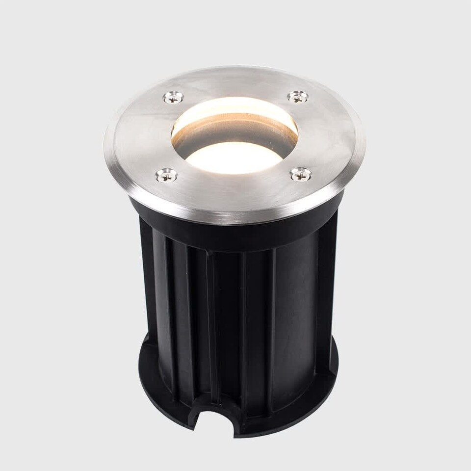 image 1 of ValueLights Sussex Brushed Chrome IP54 Outdoor Garden Light and Bulb