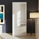 image 1 of FWStyle Chilton 2 Door Wardrobe With Mirror - White Gloss Front White