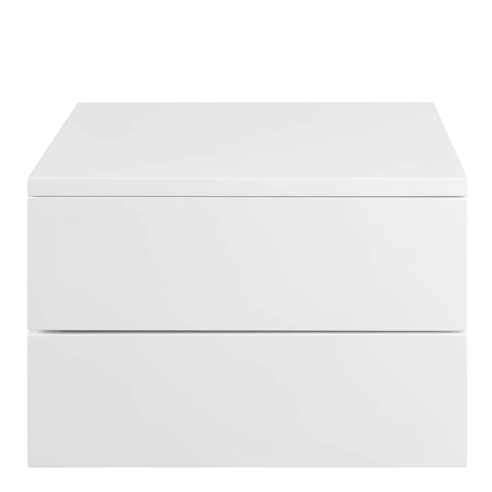 image 1 of Avignon Bedside Table with 2 Drawers in White