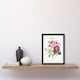 image 2 of Pierre Joseph Redoute Framed Wall Art Anemone and Cabbage Rose Flower Home Décor